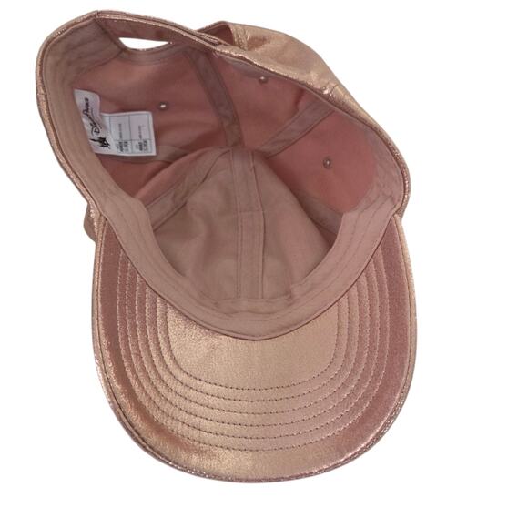 Disney Parks Mickey Sparkly Sequin Pink Rose Gold Ballcap Hat main image 9